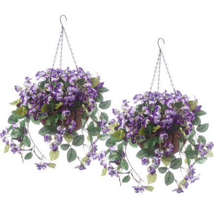 Assembled Purple Wisteria Basket by OakRidge™, Set of 2-373627