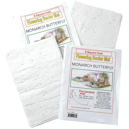 Monarch Butterfly Flower Mat, Set of 2-373634