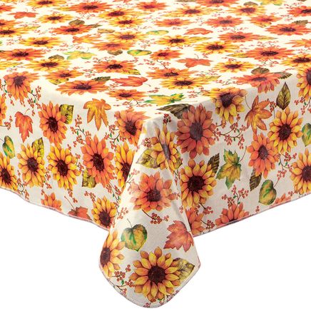 View product details for Sunflower Harvest Vinyl Table Cover by Chef's Pride™