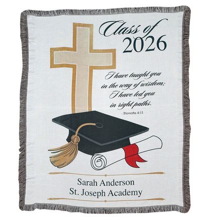Personalized Religious Graduation Throw 50 x 60-374443