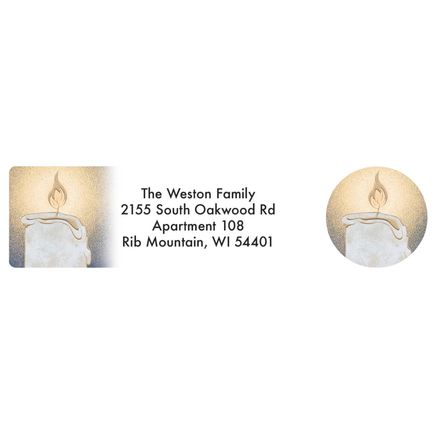 Personalized Candle Light Prayer Labels and Seals, Set of 20-374988
