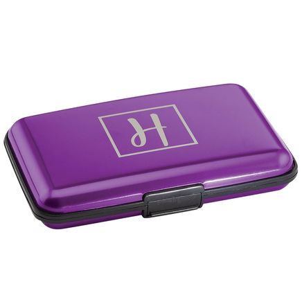 Personalized Initial Aluminum Credit Card Holder-375568