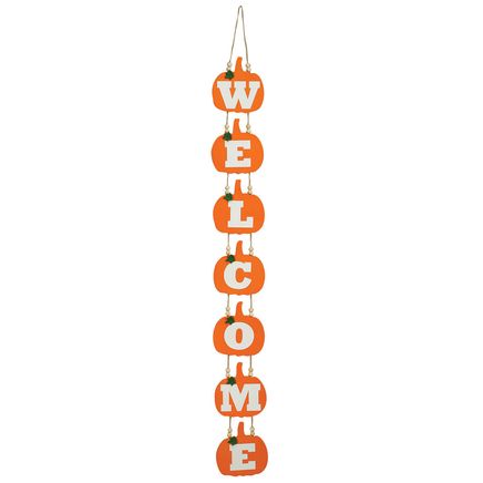 View product details for Giant Pumpkin Welcome Hanger by Holiday Peak™