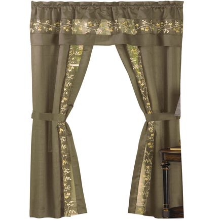 5-Piece Fairfield Embroidered Curtain Set-375965