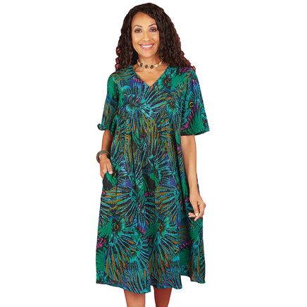 Crinkle Cotton Patio Dress-376622