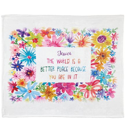 View product details for Personalized World Better Place Throw Blanket