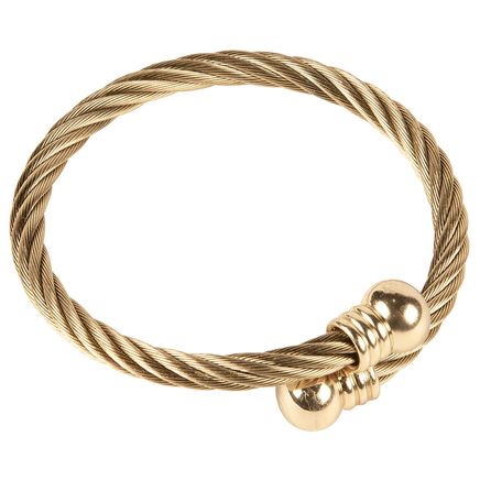 Twisted Magnetic Cable Cuff Bangle-376932