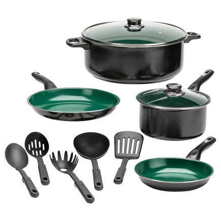 11-Piece Forever Green Cookware Set by Chef's Pride™-377654