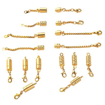 Magnetic Jewelry Clasps with Extensions, Set of 12-377869