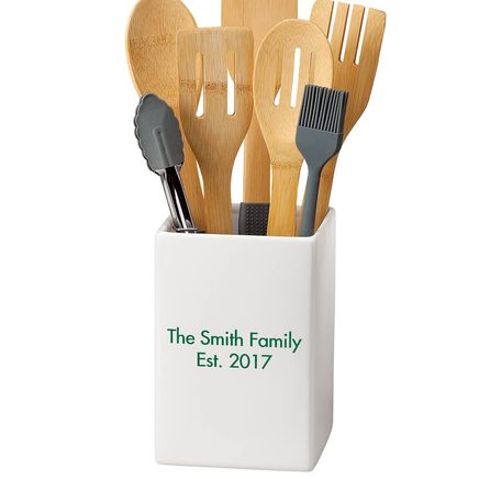 Personalized 2-Line Square Crock-378140