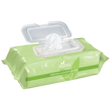 Healthful™ Personal Wipes with Aloe 100 ct-378171