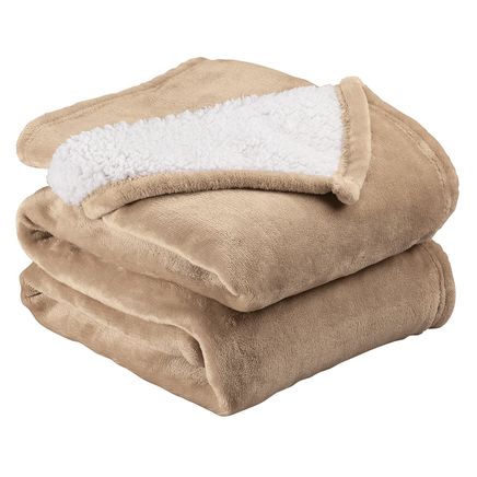 Sherpa Plush Reversible Blanket by OakRidge™-378925