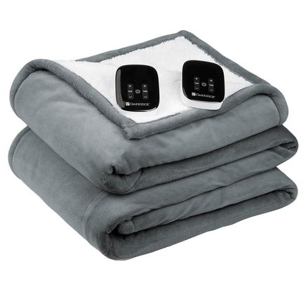 Ultrasoft Plush Sherpa Digital Heated Blanket by OakRidge™-378943