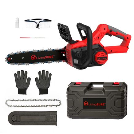 12" Cordless Chainsaw By LivingSURE™-379253