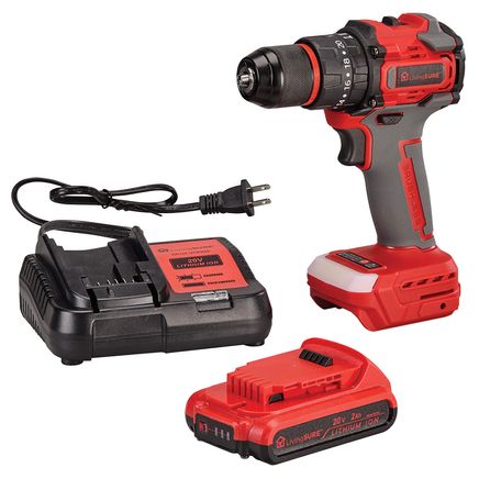 View product details for Cordless Drill, Battery and Charger Set By LivingSURE™