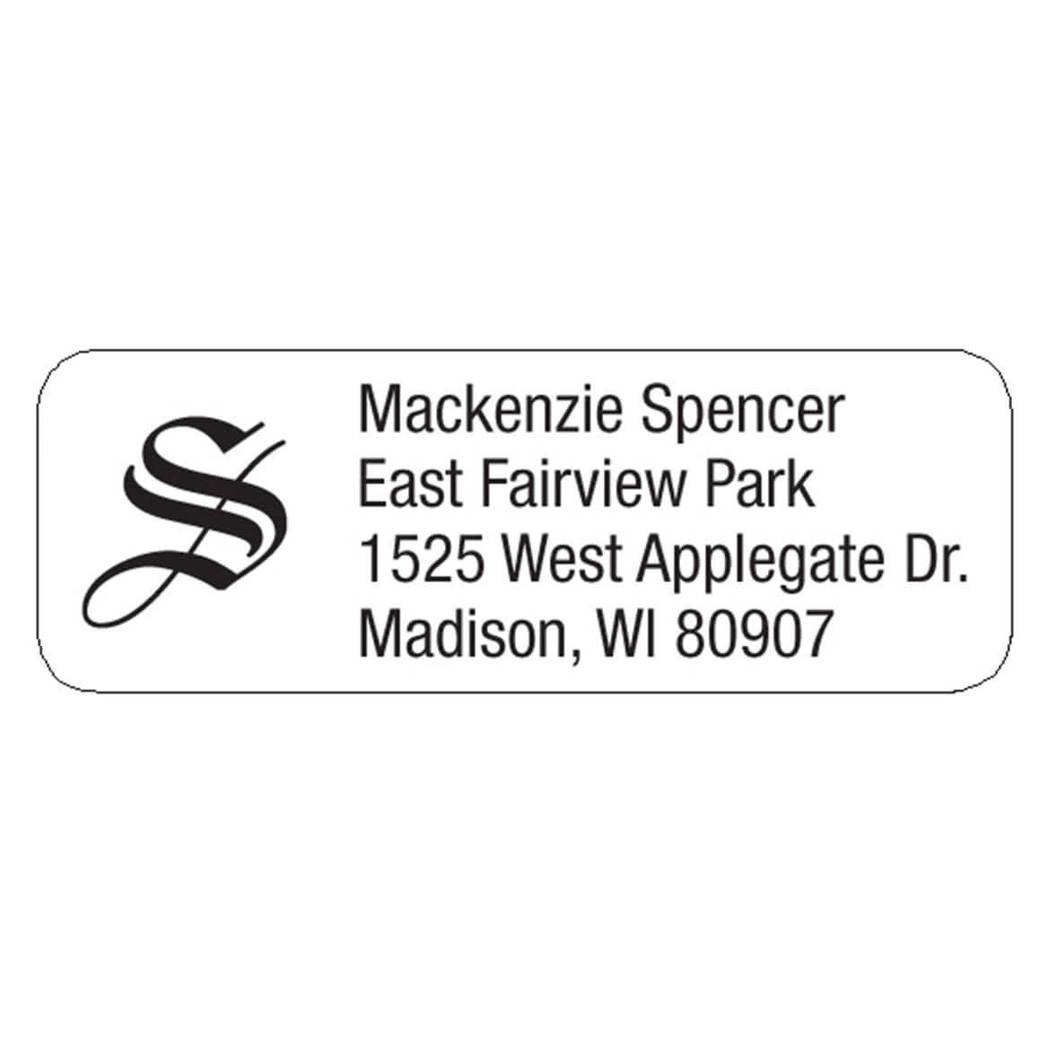 Old English Initial Personalized Roll Address Labels, Set of 200 + '-' + 328951