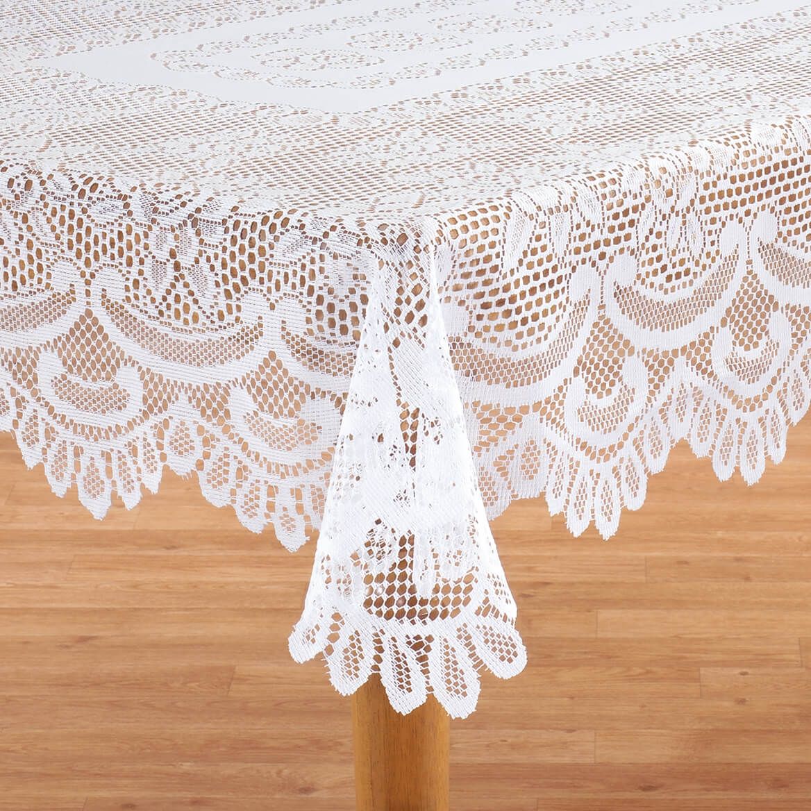 White Rose Lace Tablecloth