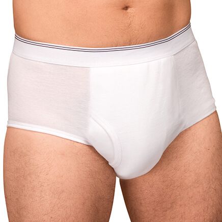 Men's 20 oz. Incontinence Brief, White-346088