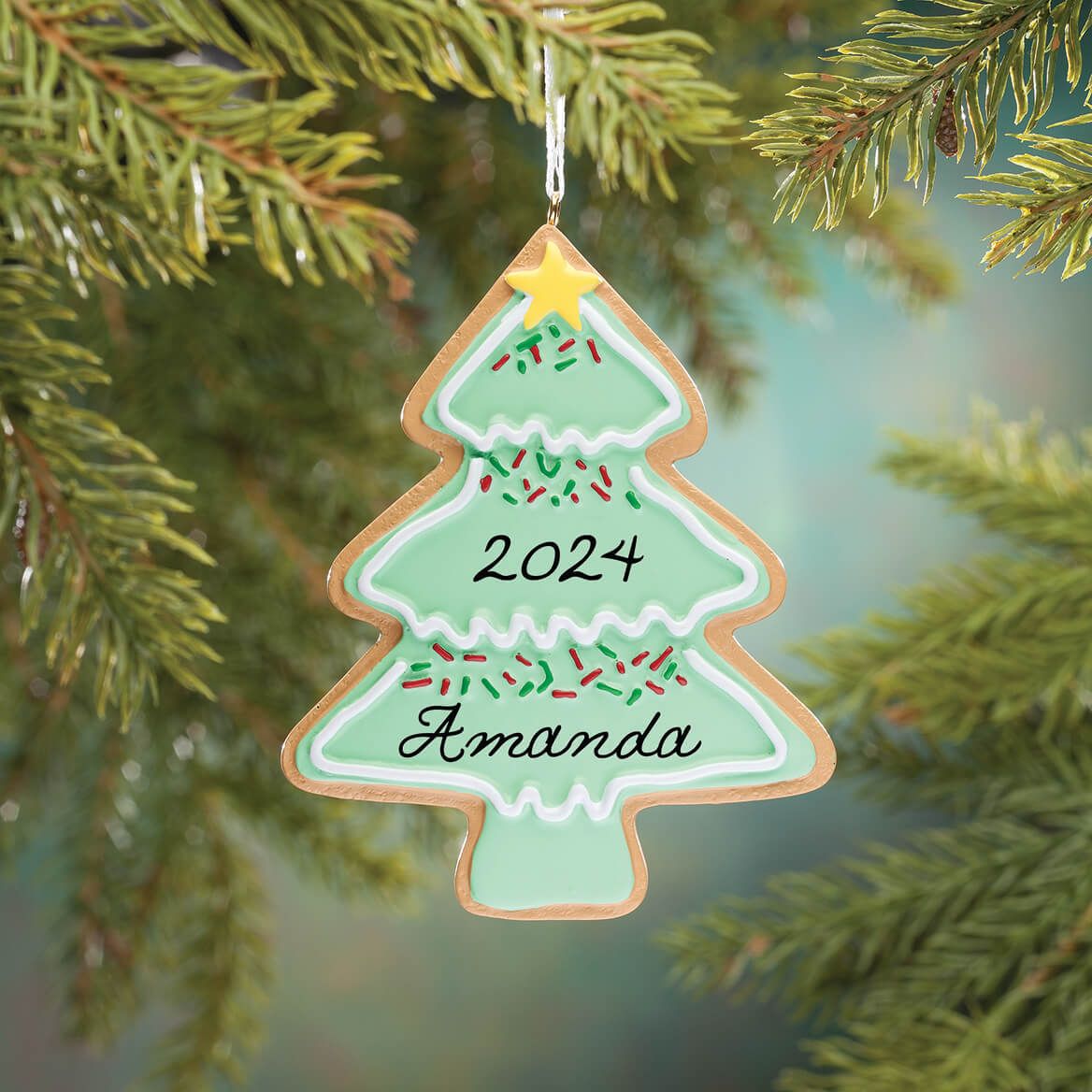Personalized Christmas Tree Cookie Ornament + '-' + 349603