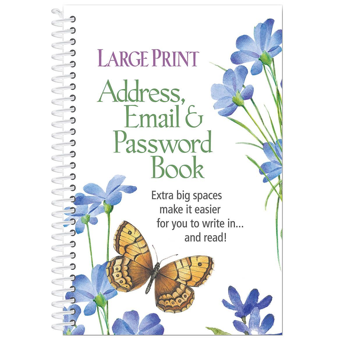 Large Print Address, Email & Password Book + '-' + 352395
