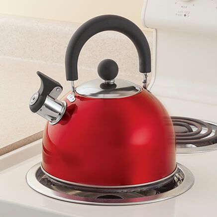Red Whistling Tea Kettle by Home-Style Kitchen-353543