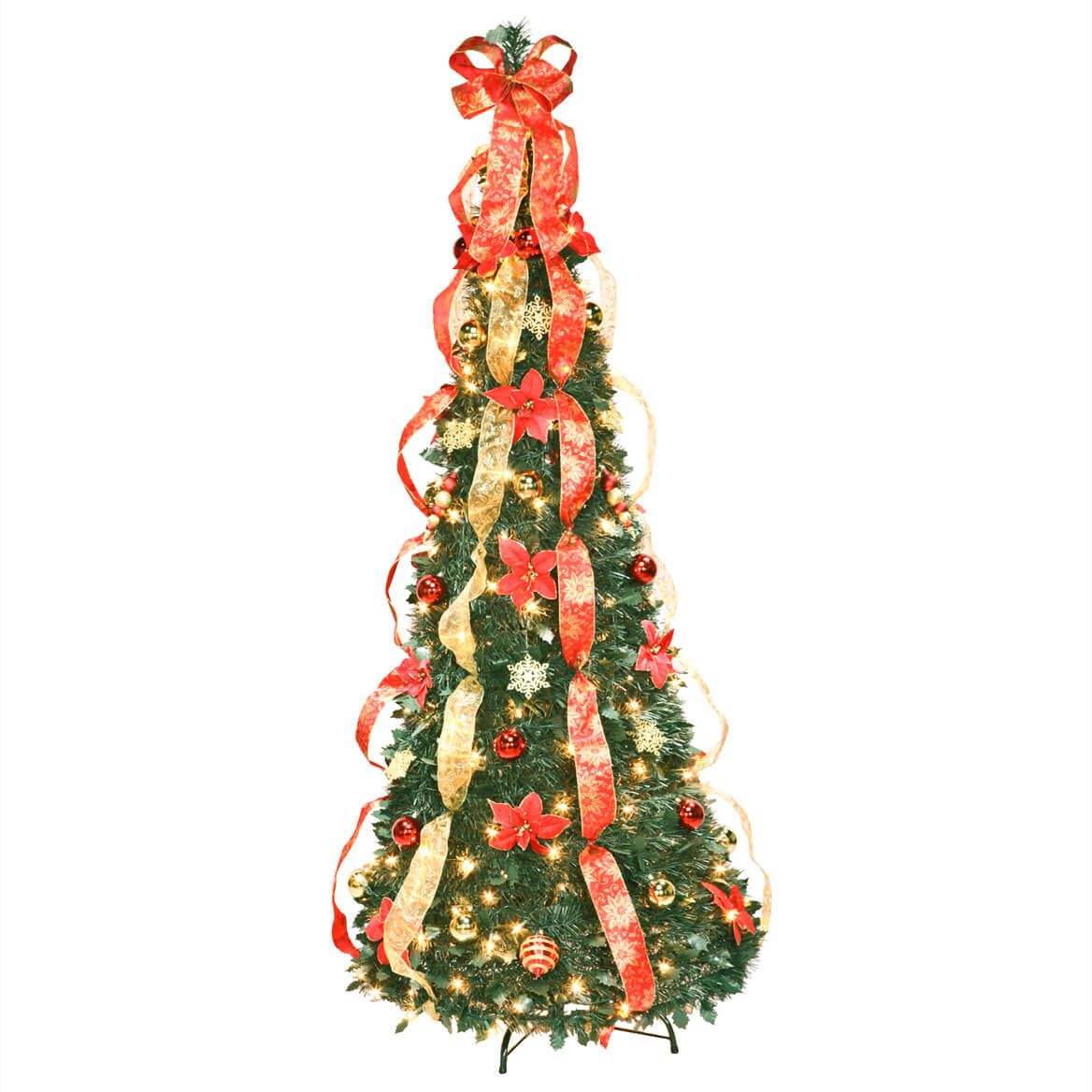 6' Red Poinsettia Pull-Up Tree by Holiday Peak™ + '-' + 356297