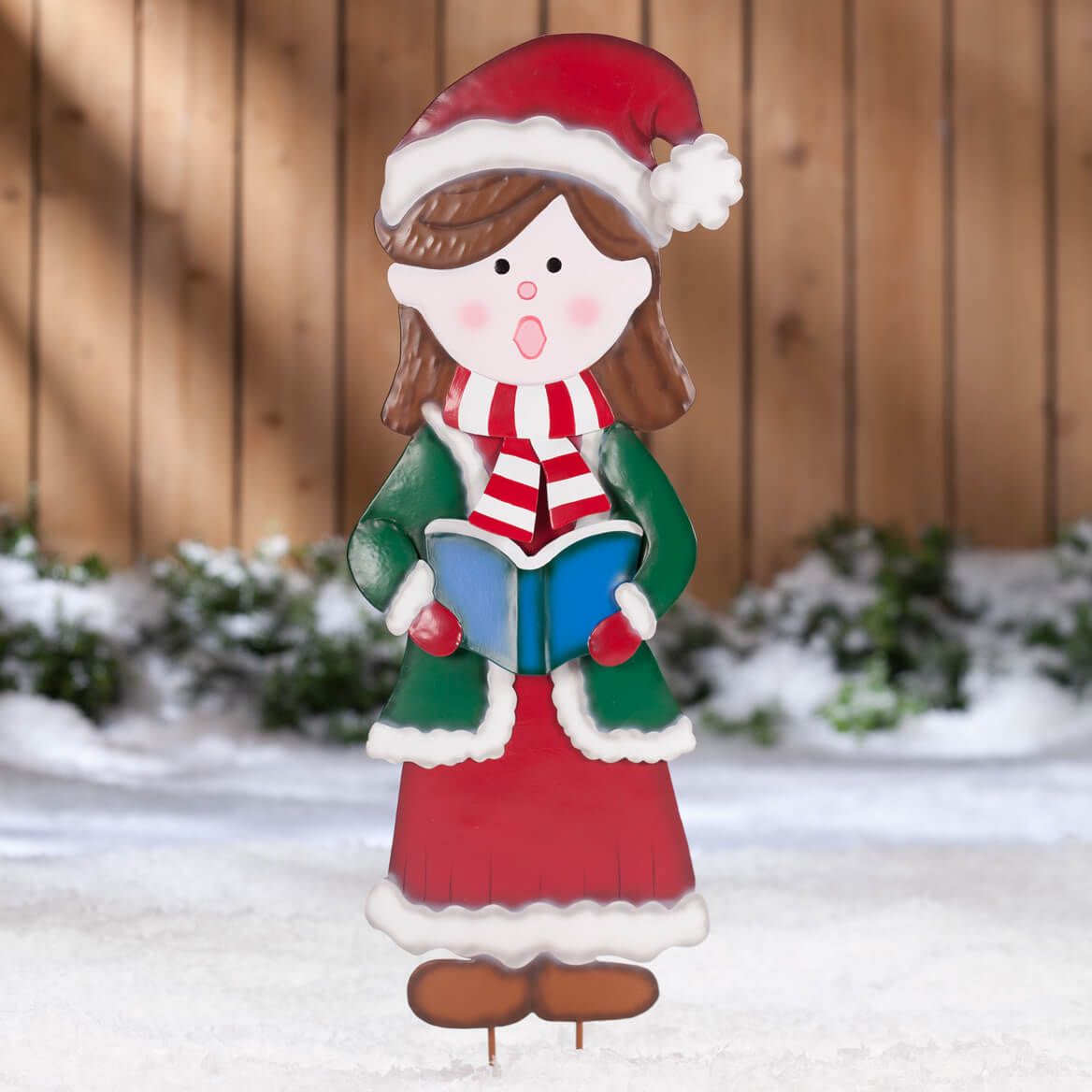Metal Garden Girl Caroler by Fox River Creations™ + '-' + 356302