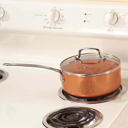 Ceramic Non-Stick Sauce Pan with Lid, 3 Qt.-357616