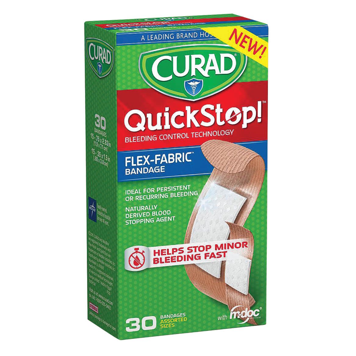 Curad® QuickStop Bandages Assorted Sizes, 30 Count