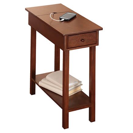 Chairside Table with USB Power Strip by OakRidge™-358129