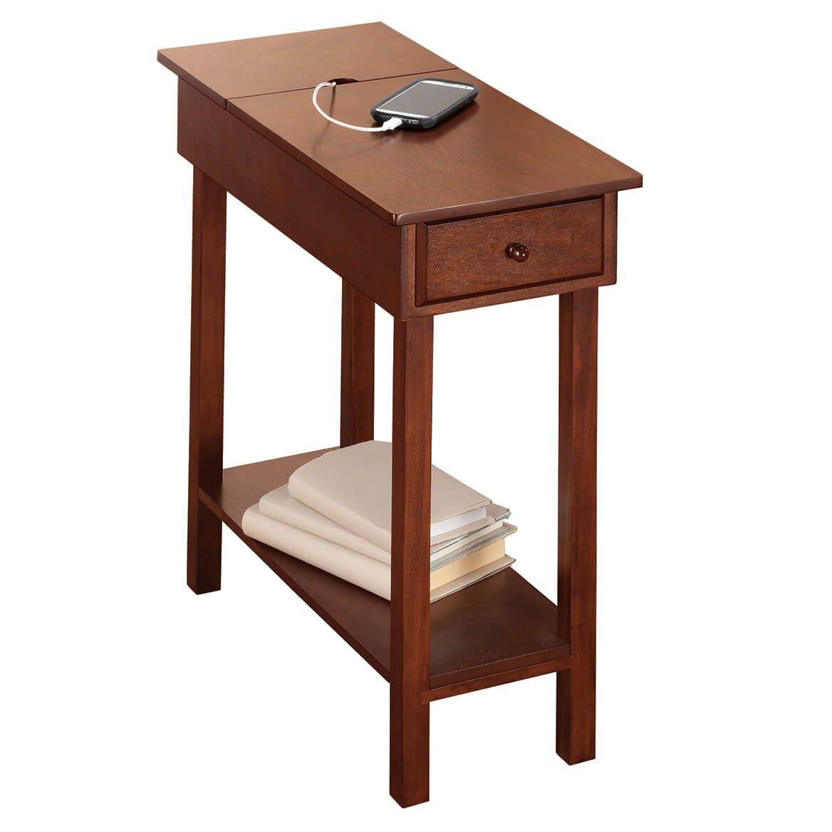 Chairside Table with USB Power Strip by OakRidge™ + '-' + 358129
