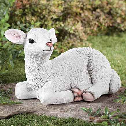 Resin Lamb Statue-358389
