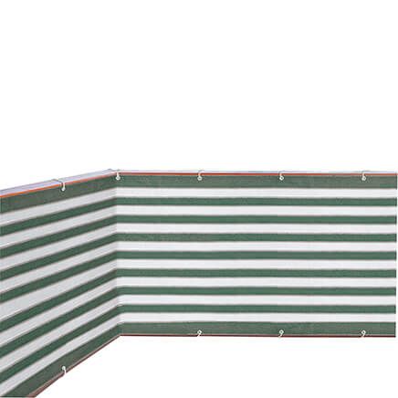 Green and White Striped Deck & Fence Privacy Screen-361217
