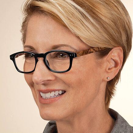 Reading Glasses with Wood Grain Bows, 2 Pair-361737