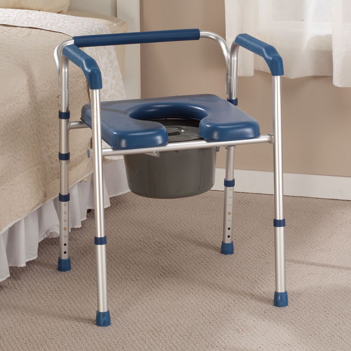 Folding Commode with Padded Seat + '-' + 361893