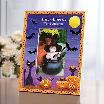 View product details for Personalized Cats, Bats and Boo Halloween Frame