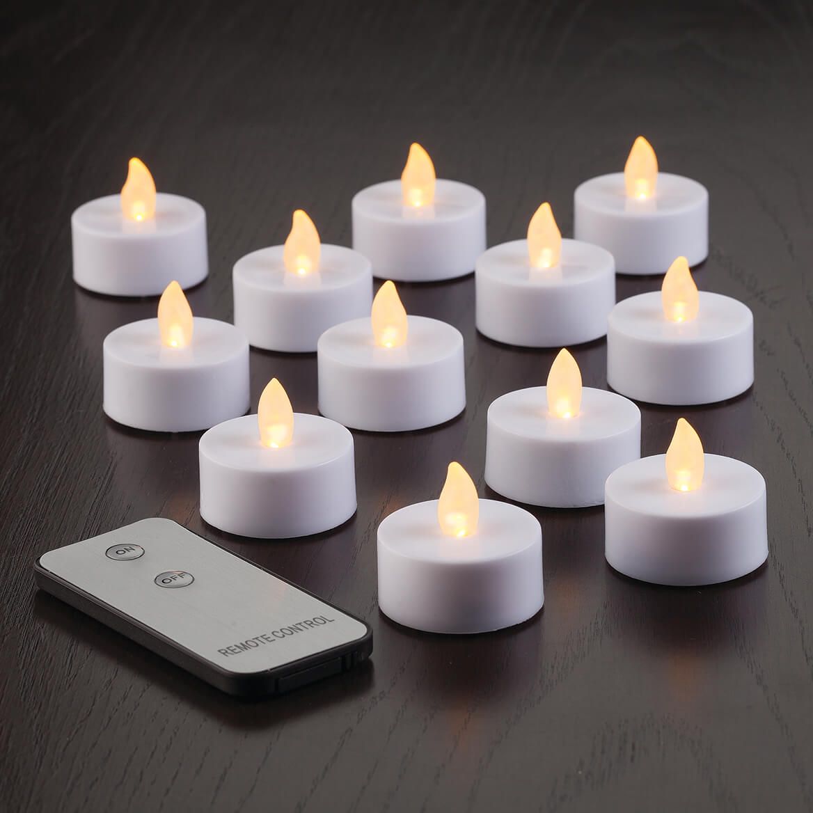 Tea Lights with Remote Control, Set of 12 + '-' + 364533
