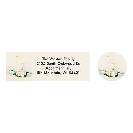 Personalized Satin Chapel Address Labels & Seals, Set of 20-364708