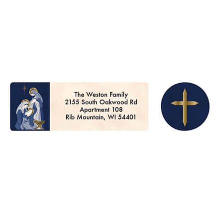 Personalized Nativity Arches Address Labels & Seals, Set of 20-364741