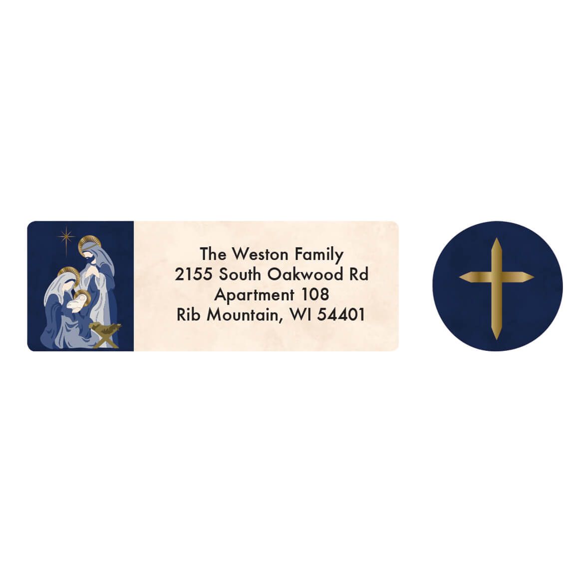 Personalized Nativity Arches Address Labels & Seals, Set of 20 + '-' + 364741
