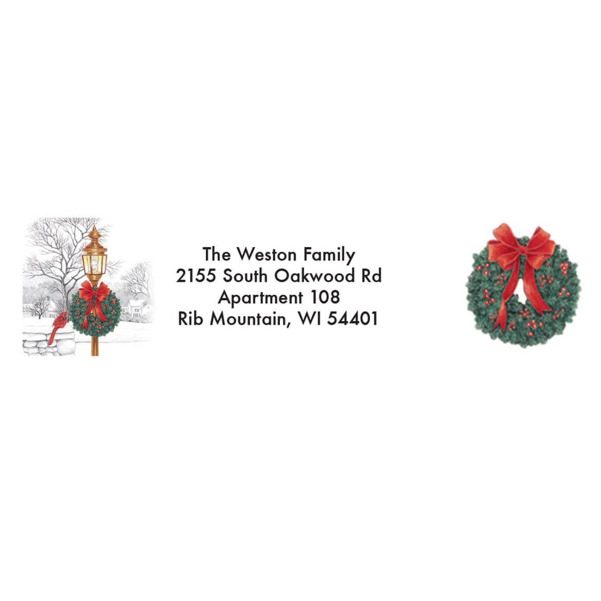 Personalized Lamppost Christmas Address Labels & Seals, Set of 20 + '-' + 364761