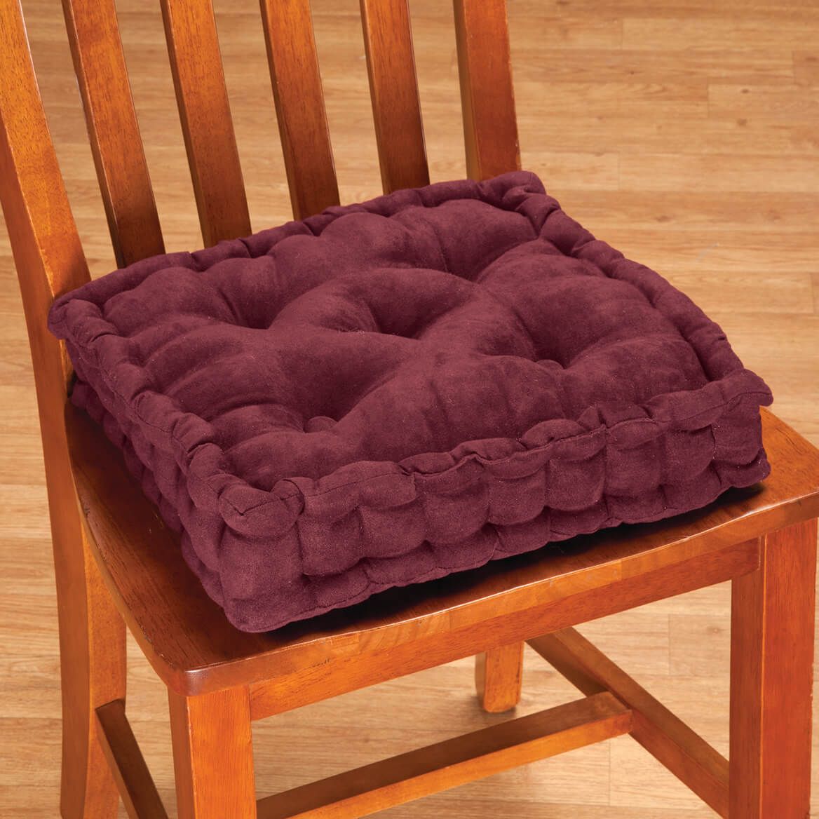 Burgundy Tufted Booster Cushion, Set of 2 + '-' + 365580