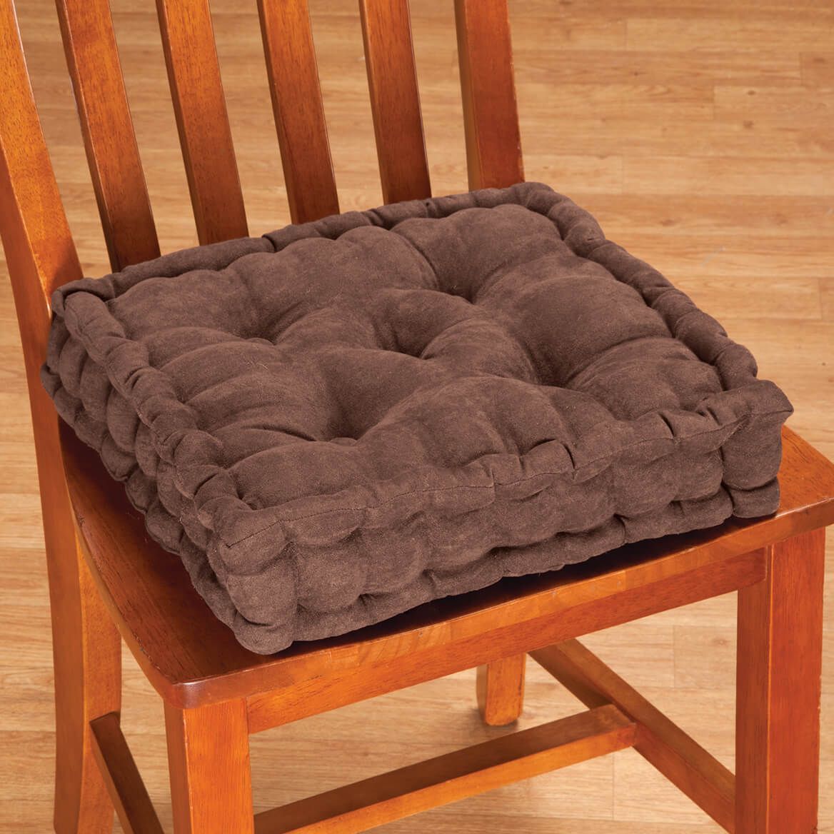 Chocolate Tufted Booster Cushion, Set of 2 + '-' + 365581