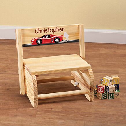 Personalized Children's Racecar Step Stool-365669