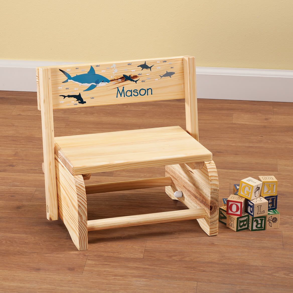 Personalized Children's Sharks Step Stool + '-' + 365670