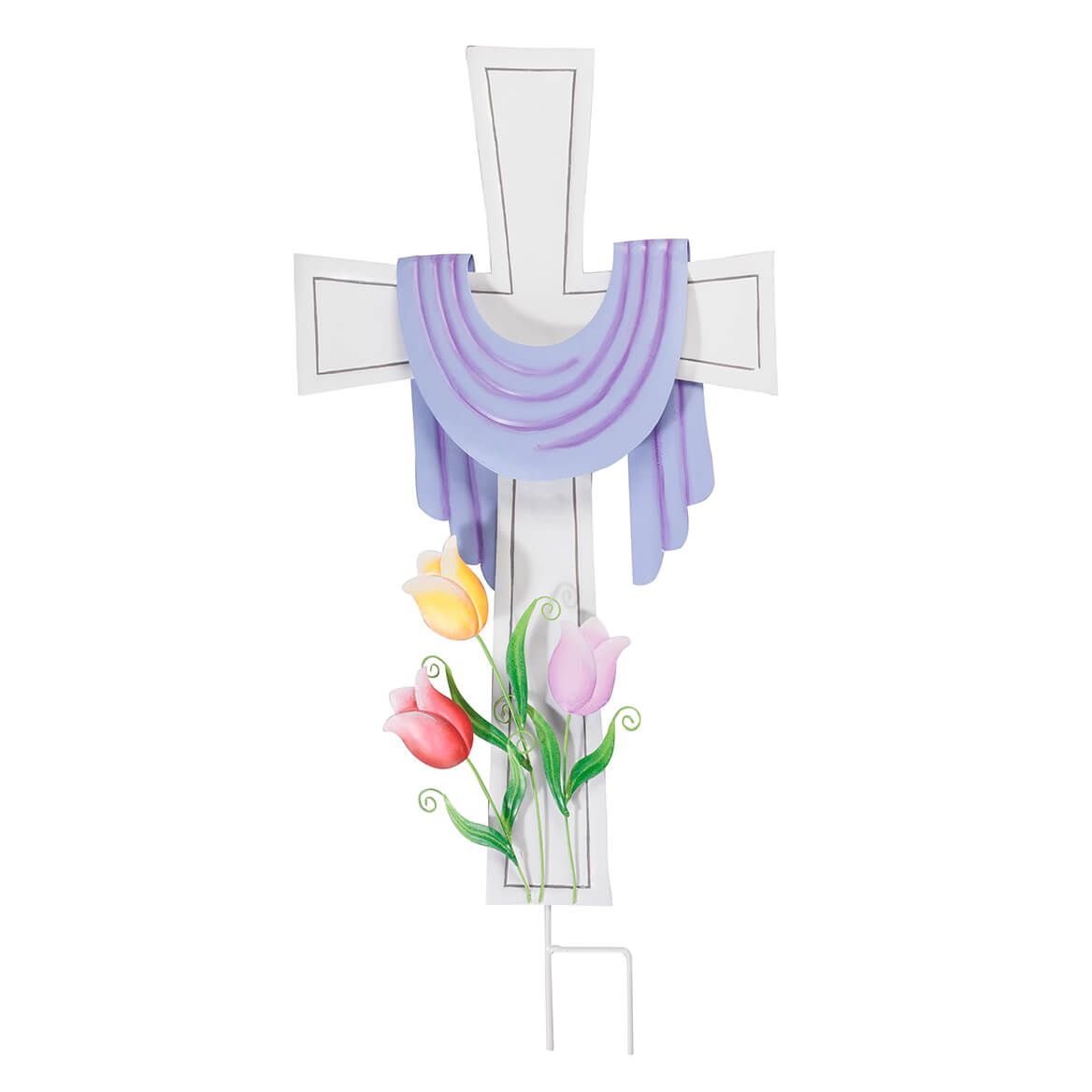Metal Easter Cross Stake by Fox River Creations™ + '-' + 365860