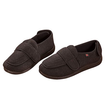 Black Adjustable Edema Slippers by Silver Steps™-367054