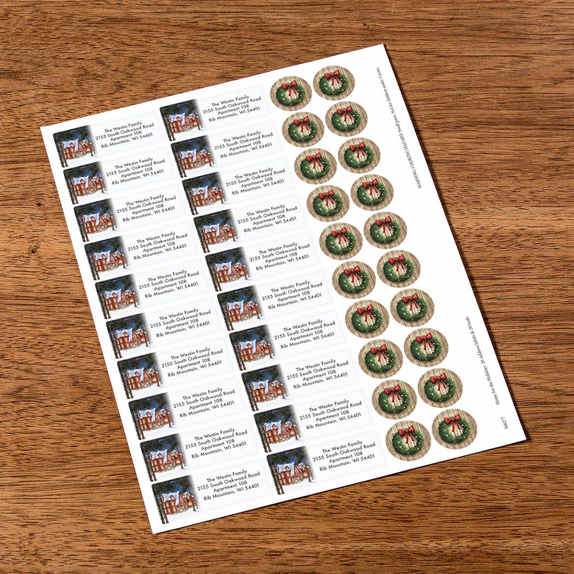 Personalized Home for the Holidays Labels & Seals, Set of 20 + '-' + 368277