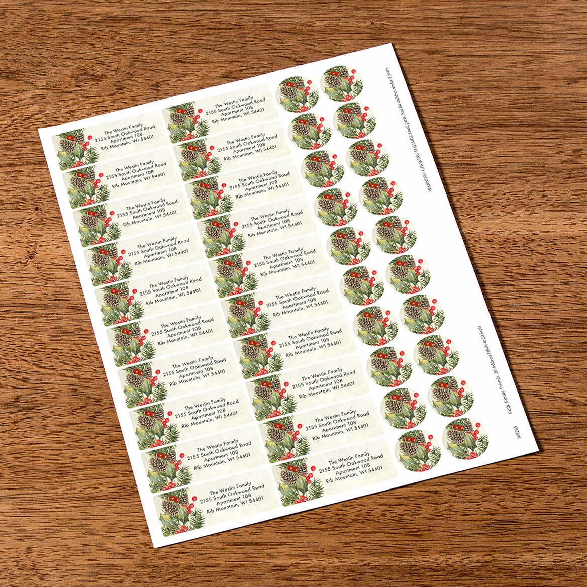 Personalized Faith, Family, Friends Labels & Seals, Set of 20 + '-' + 368283