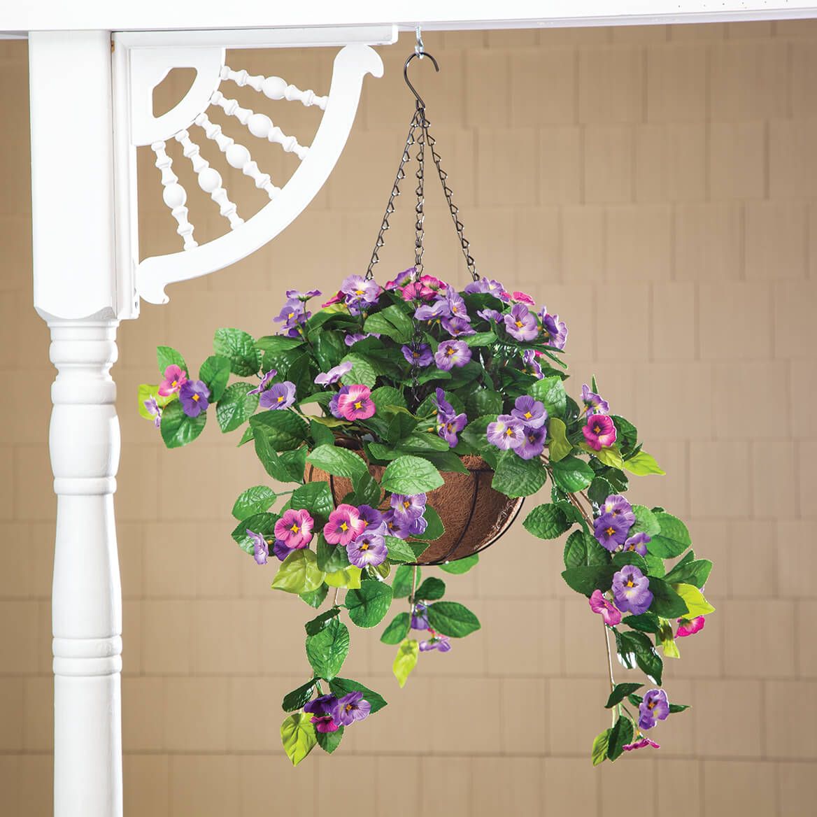 Fully Assembled Pansy Hanging Basket by OakRidge™ + '-' + 368881